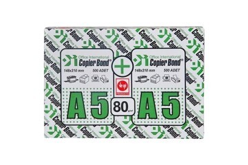 Copier Bond A5 Fotokopi Kağıdı 80gr-500 li 1 koli= 10 Paket