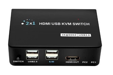 Dark DK-AC-KVMHD01 2x HDMI 4x USB KVM SWITCH 4K-30 Hz