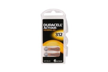 Duracell 312 Numara Düğme Kulaklık Pili İşitme Cihazı İçin 6lı Paket