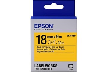 Epson LK-5YBP Pastel Sarı Üzeri Siyah 18mm 9metre
