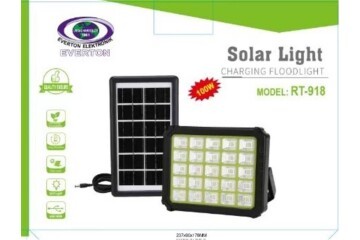 Everton Rt-918 Şarjlı 100w Solar Panelli Projektör Led