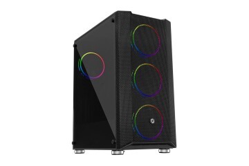 Frisby FC-9405G PANDA Gaming Kasa (Double Slim Ring RGB Fan + 650W 80+)