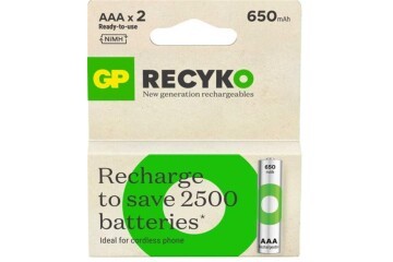 GP AAA 650 mAh Şarjlı İnce Kalem Pil 2li Paket GP65AAAHCHP-BU2