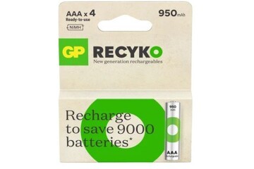 GP AAA 950 mAh Şarjlı İnce Kalem Pil 4lü Paket GP100AAHCEMTR-4LÜ