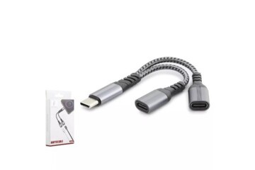 Hadron Gj-015 Type-C To 2-Type-C F Kablo Car Şarj Siyah