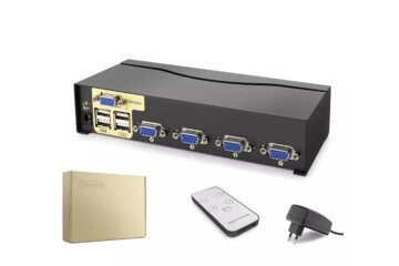 Hadron Hdx1381  4 Port  Vga Kvm Switch Uzaktan kumanda 5V adaptör