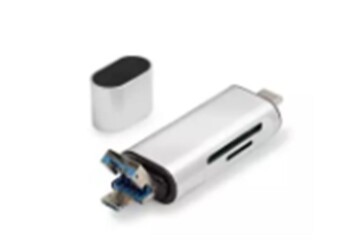 Hadron HDX7053 Kart Okuyucu Type-C OTG | microSD + SD Destekli | 480Mbps Gri