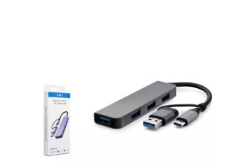HADRON HDX7825 TYPE-C + USB3.0 HUB 4-USB3.0 GRİ