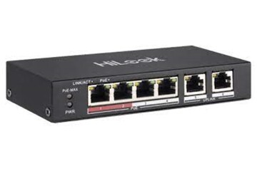 Hilook NS-0106P-35 4 Port PoE, 35W, +2 Port Megabit Uplink Switch