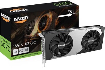 Inno3D GeForce RTX5070 Twin x2 OC 12GB GDDR7 192 Bit DLSS 4 Ekran Kartı