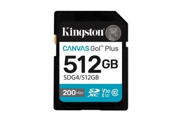 Kingston SDG4-512GB 512GB SDXC Canvas Go Plus Gen4 200MB-s C10 UHS-I U3 V30 Hafıza Kartı