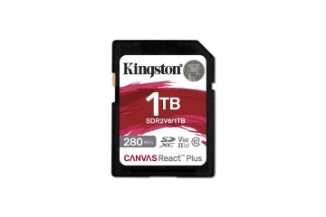 Kingston SDR2V6-1TB Canvas React Plus SDXC UHS-II 280R-150W U3 V60 for Full HD-4K SD Hafıza Kartı
