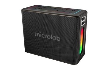 Microlab M60 Vega 15000mAh Batarya  Wireless Mikrofonlu Siyah Gri Usb + Tf Kart + Bluetooth Powerban