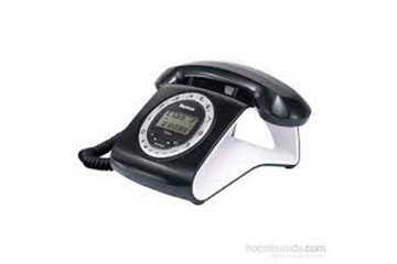 Multitek Retro Özel Tasarımlı Kablolu Siyah-Kırmızı-Gri-Turuncu-Beyaz Masa Üstü Telefon