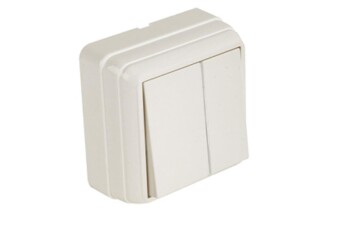 Mutlusan  Bron Sıva Üstü Komütatör Beyaz (2160 302 0201)