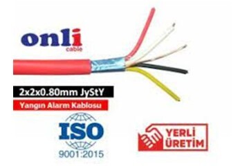 Onli 2x2x0,80mm J-Y(st)Y...Lg CCA 100 metre Yangın Alarm Kablosu