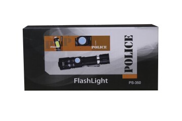 Polıce PS-350  Zoom  Kırmızı İkaz Işıklı ve Magnet Özellikli  Şarjlı El Feneri