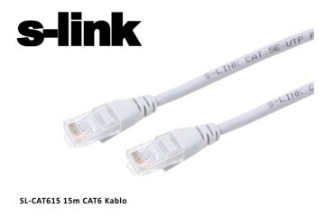 S-link sl-cat615 Cat6 15mt Gri Utp Patch Kablo