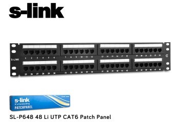 S-link  SL-P648 48 Port Cat6 Utp Patch Panel
