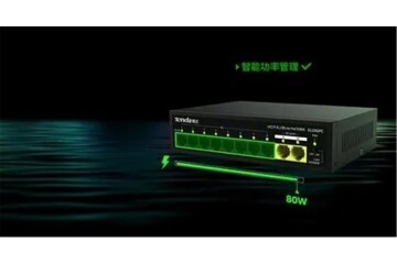 Tenda S110GPC 10 Port 8 Port Poe+ 10-100 Mbps + 2 Port 10-100-1000 Uplink Switch Çelik Kasa