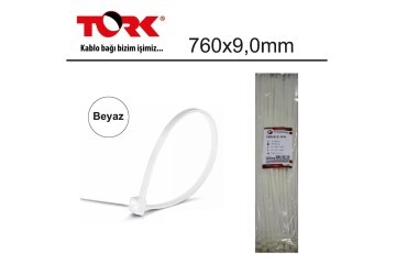 Tork TRK-760-9,0mm Beyaz 100lü Kablo Bağı (86978)