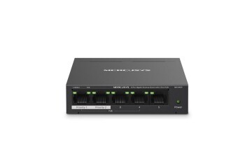 Tp-Link Mercusys MS105GP 5 Port 10-100-1000 Mbps Poe+ Switch Metal Kasa