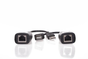 Vcom CU824 USB RJ45 Extender Plastik 45m Uzatıcı