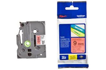 Brother TZE-421 9 mm Kırmızı Üzeri Siyah Laminasyonlu Etiket