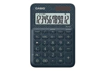Casio MS-20UC-JBU 12 Hane Lacivert Desenli Masa Üstü Hesap Makinesi