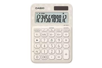 Casio MS-20UC-JWE 12 Hane Beyaz Desenli Masa Üstü Hesap Makinesi