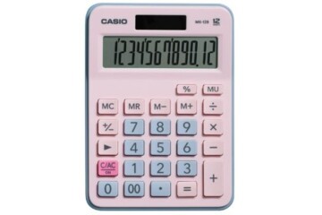 Casio MX-12B-PKLB Açık Pembe+Açık Mavi 12 Hane Masa Üstü Hesap Makinesi