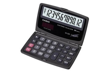 Casio SX-220 12 Hane Cep Tipi Kapaklı Hesap Makinesi