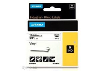 Dymo 18483 RhinoPRO SabitPolyester Şerit 12mmx5,5m Beyaz-Siyah