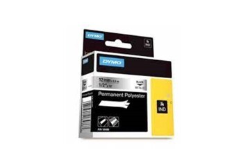 Dymo 18508DMO RhinoPRO SabitPolyester Şerit 9mmx5,5m Şeffaf-Siyah