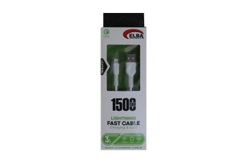 Elba Elb36-L1 1,5Mt  Micro  Beyaz 3A Hızlı Şarj Kablosu