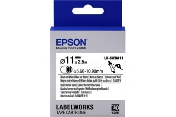Epson LK-4WBA5 Beyaz Üzeri Siyah Makaron (3-5,7 mm çap) 2,5Metre
