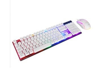 Everest KM-198 Luminax Beyaz Gökkuşağı Aydınlatmalı Q Gaming Oyuncu Klavye + Mouse Set