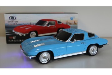 EVERTON RT-1956 Mavi (Blue) Arabalı  Bluetooth Fm-Usb-Tf-Aux Şarjlı Nostaljik Radyo