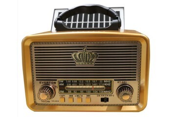 Everton RT-681  Solarlı,Ledli, Şarjlı Nostaljik Radyo (FM-AM-SW-USB-TF)
