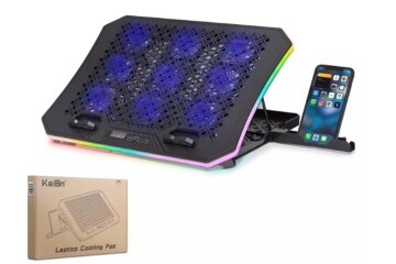 Hadron Dcxa19 Notebook Soğutucu 9-Fan + Telefon Standı 14-18 RGB Siyah