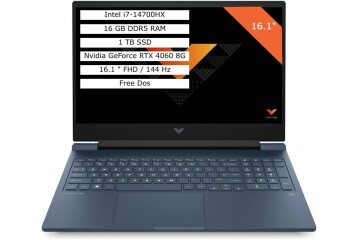 Hp 9J243EA Victus 16-r1041nt i7-14700HX 16G 1TB RTX4060 8GB 144 Hz 16.1 FHD FreeDOS Notebook