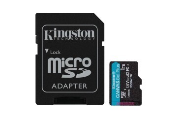 Kingston SDCG4-1TB 1TB microSDXC Canvas Go Plus Gen4 200MB-s A2 U3 V30 Card + ADP Hafıza Kartı