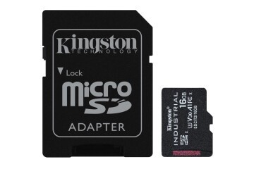 Kingston SDCIT2-16GB 16GB microSDHC Industrial C10 A1 pSLC Card + SD Adapter Hafıza Kartı