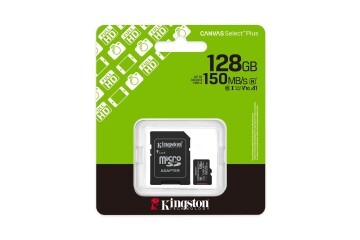 Kingston SDCS3-128GB 128GB microSDXC Canvas Select Plus Gen3 150MB-s A1 Card + Adapter Hafıza Kartı