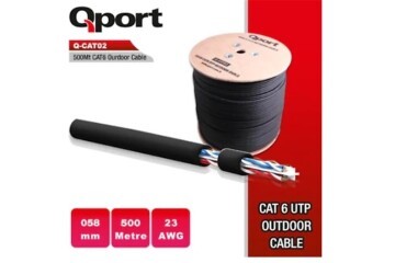 QPORT Q-CATO2 500mt Outdoor Cat6 23AWG 0.58MM Dış Mekan Kablo